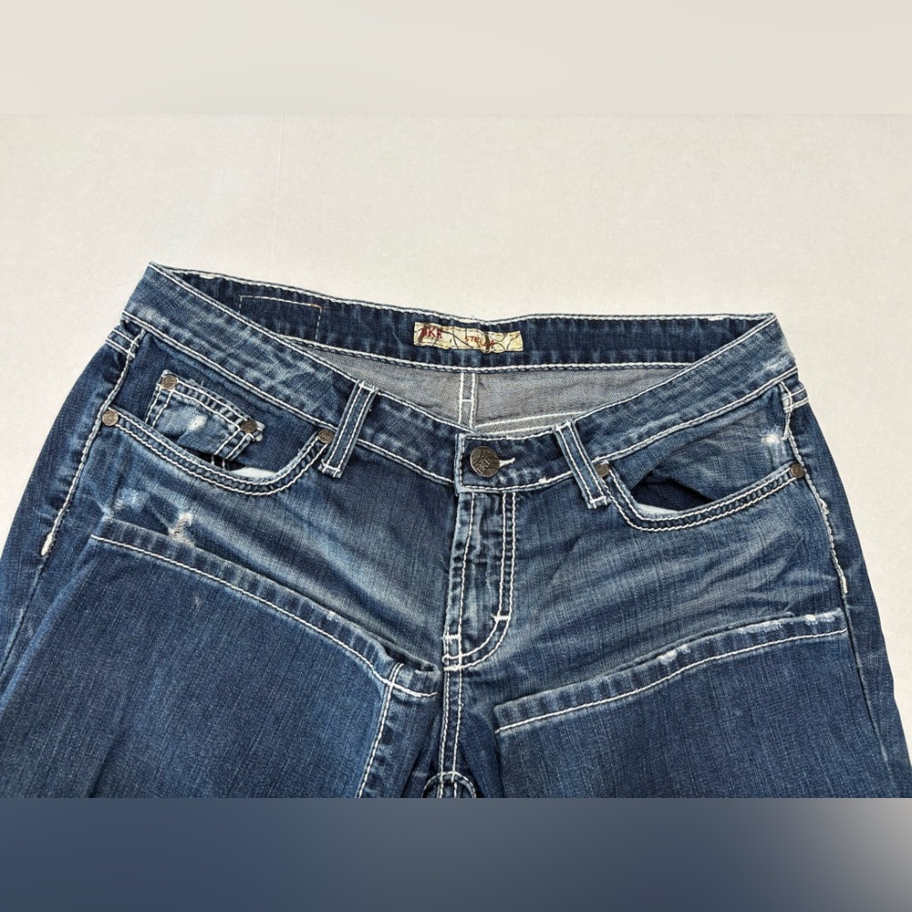 BKE Stella denim jean capri distressed size 31 with 24” inseam used